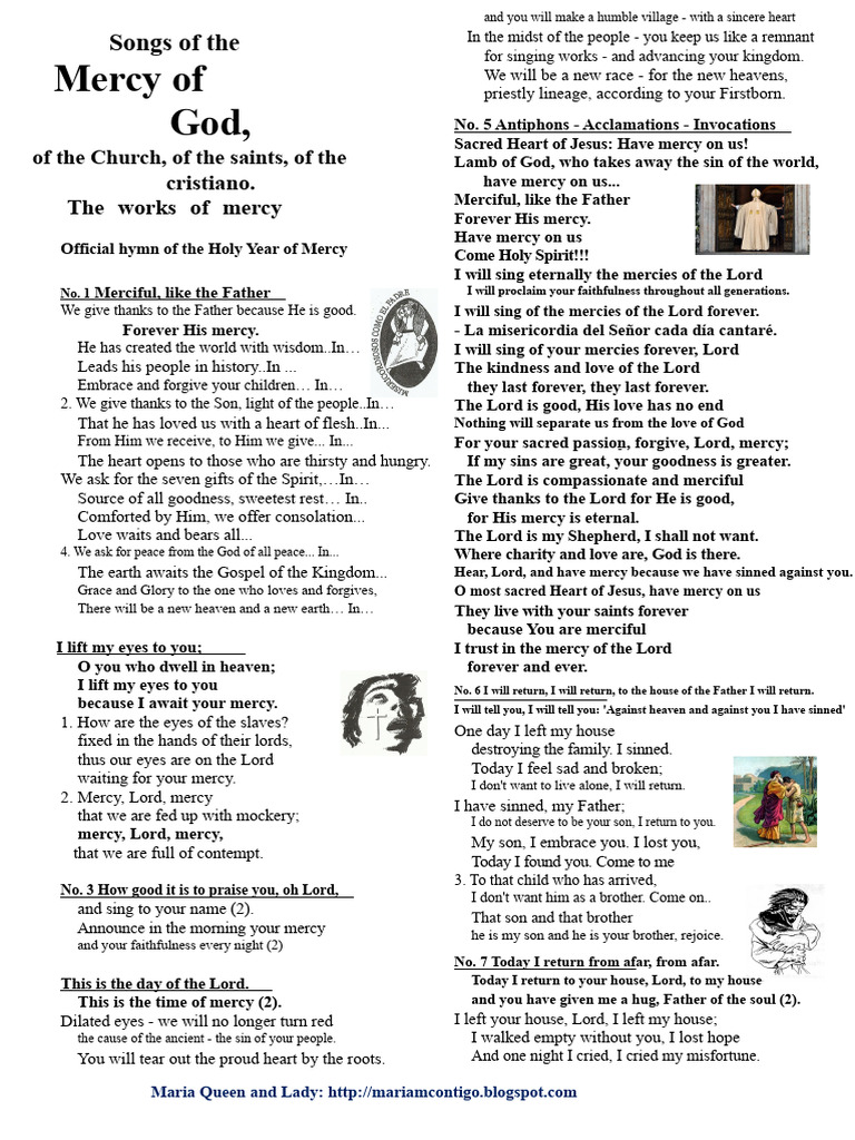 Songs of The Mercy of God | PDF | Mercy | Salvation