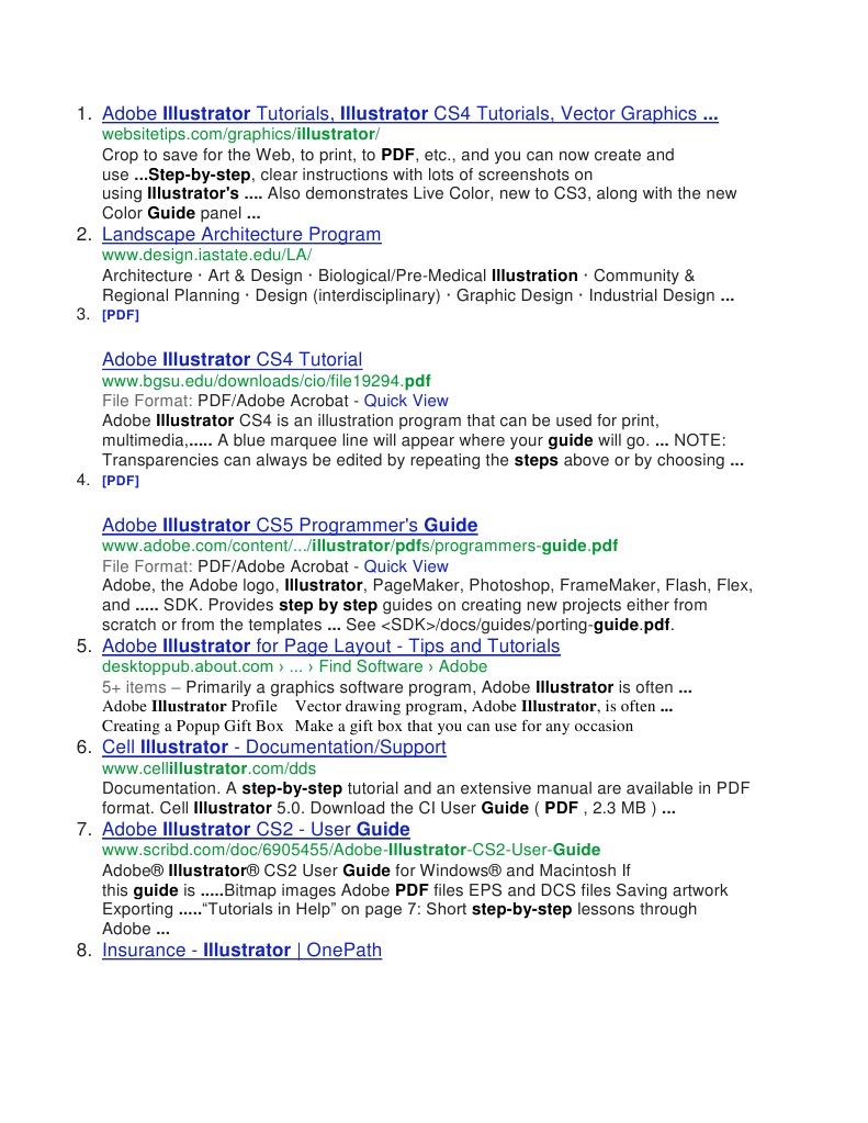 PDF Step-By-Step Illustrator's Guide: File Format | PDF | Technology ...
