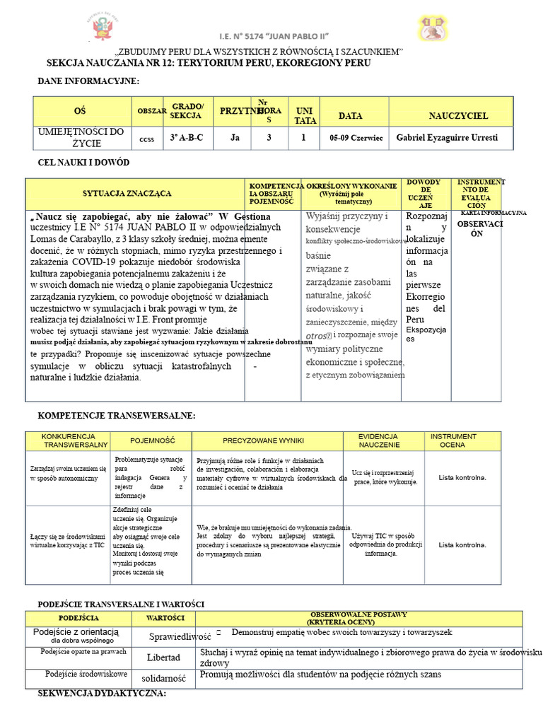 Sesja 12-3sec. JP Ii CCSS | PDF
