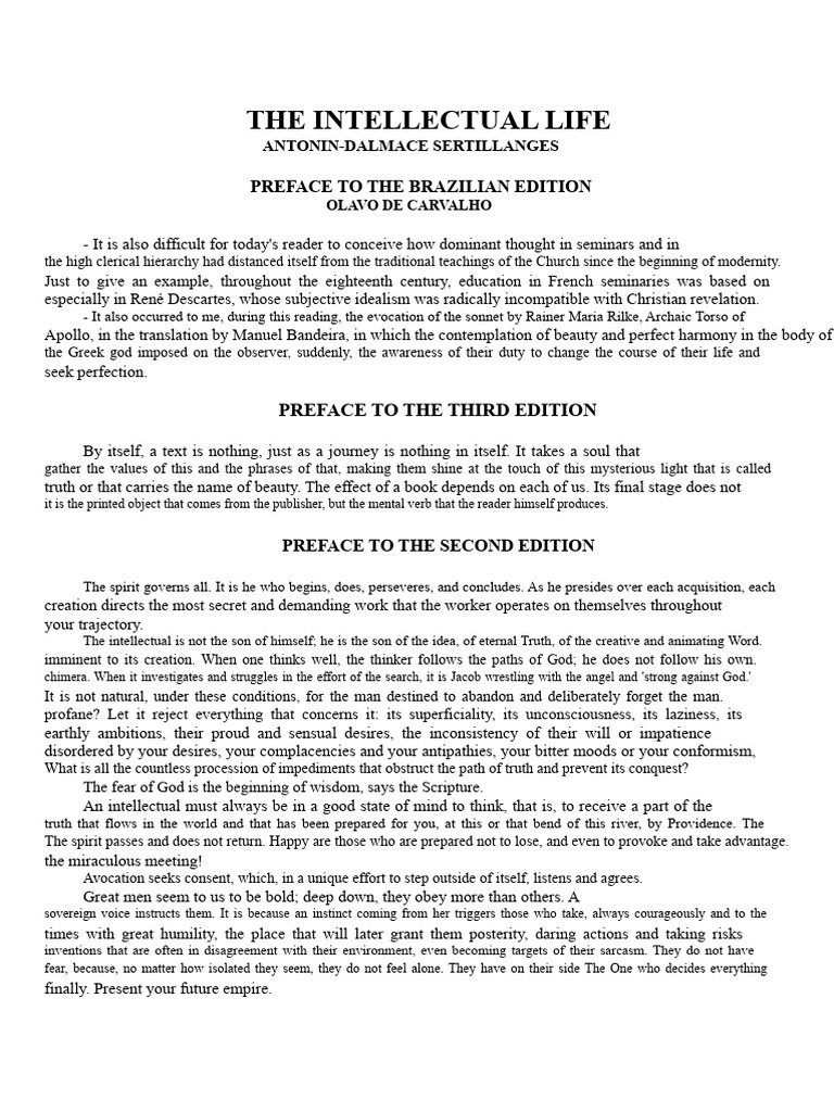 The Essence of Intellectual Life | PDF | Breathing | Truth