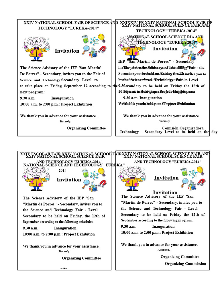 Science Fair Invitation | PDF