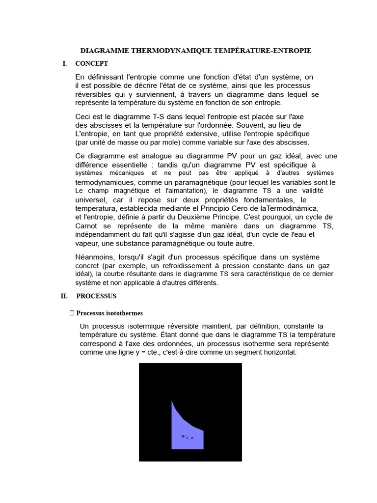 Diagramme T-S en thermodynamique | PDF | Chaleur | Entropie