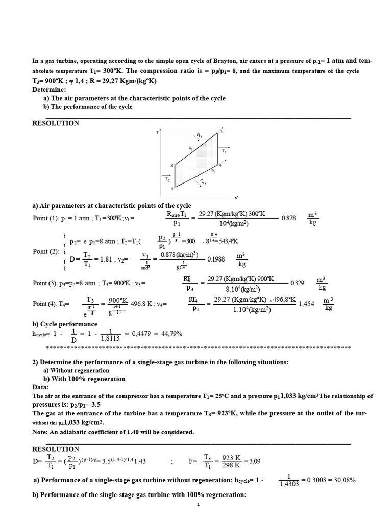 Gas Turbine Performance Analysis | PDF | Continuum Mechanics | Rotating ...