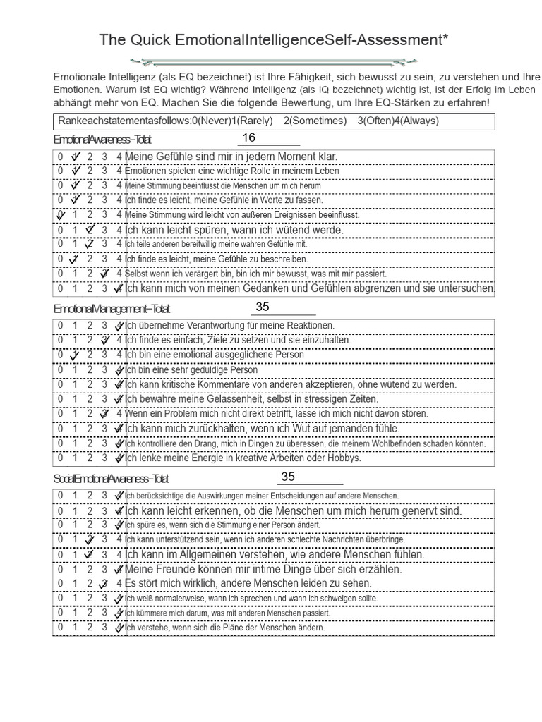 EQ-Test - Von Einem Freund Ausgefüllt | PDF