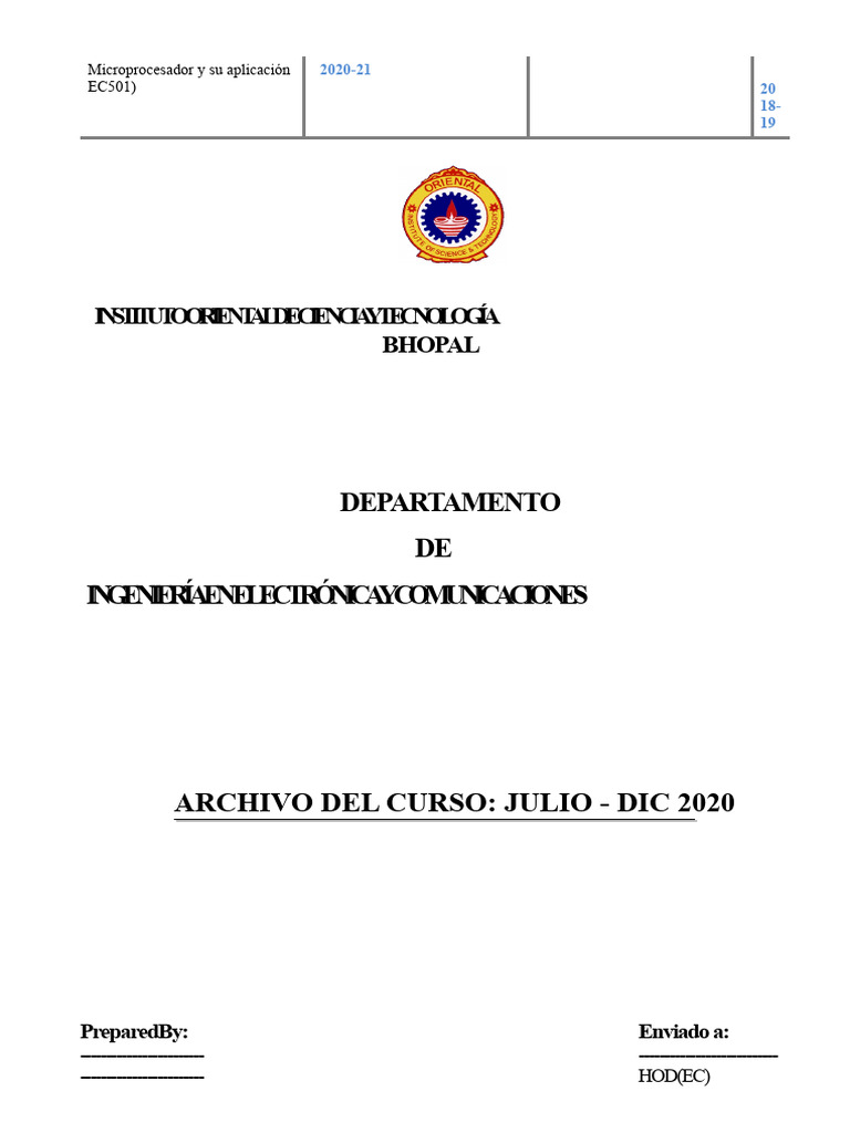 Ec - 501 - Microprocesador y Su Aplicación | PDF | Diseño | Ingeniería