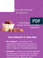 Employee Recruitment & Selection: Psychology Department Sanata Dharma University Yogyakarta