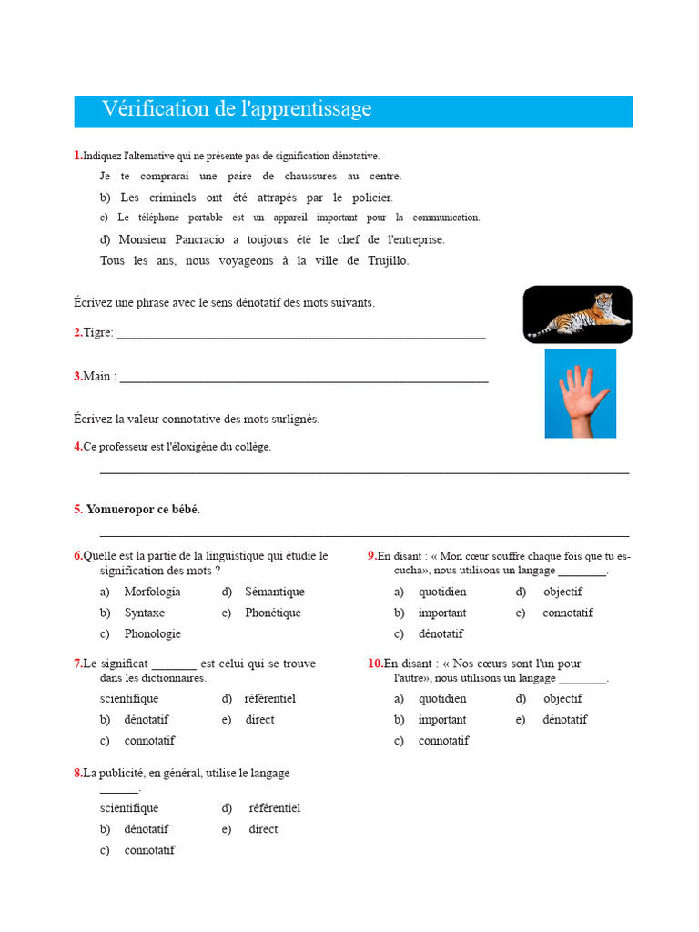 Vérification de la signification des mots | PDF | Linguistique