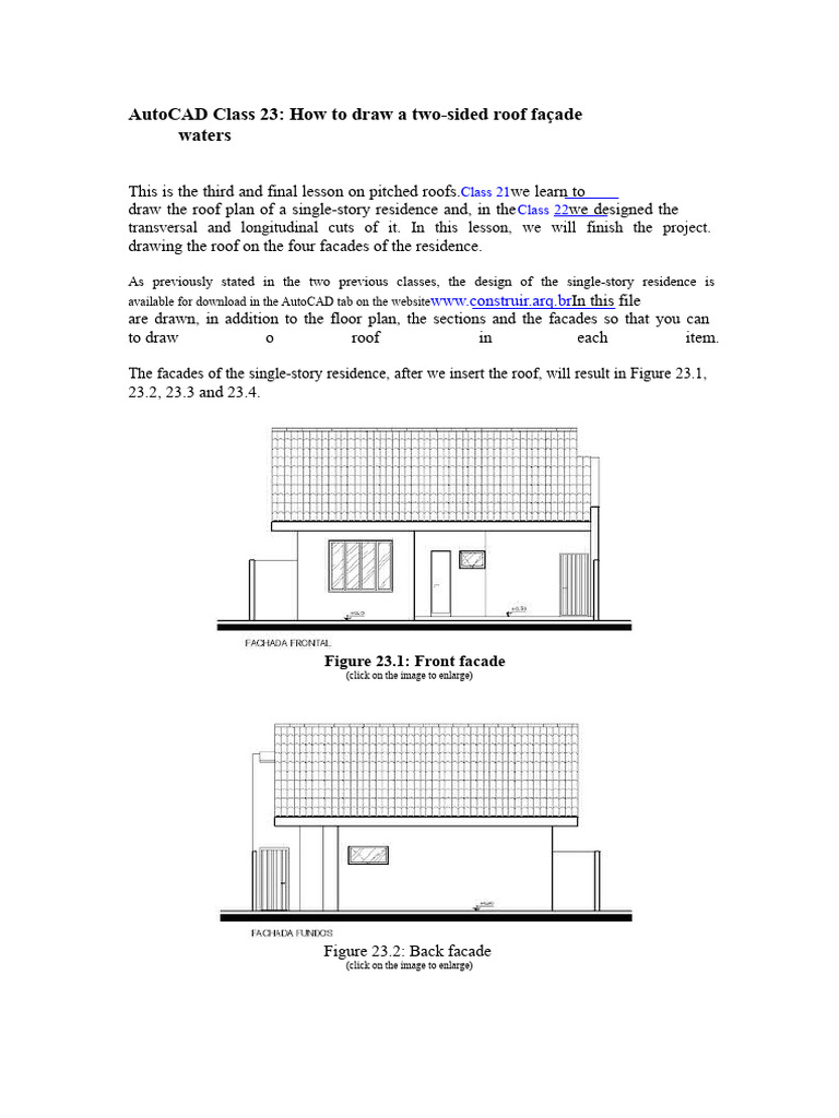 AutoCAD Lesson Facades With Tips For Delivering Material On Sunday ...