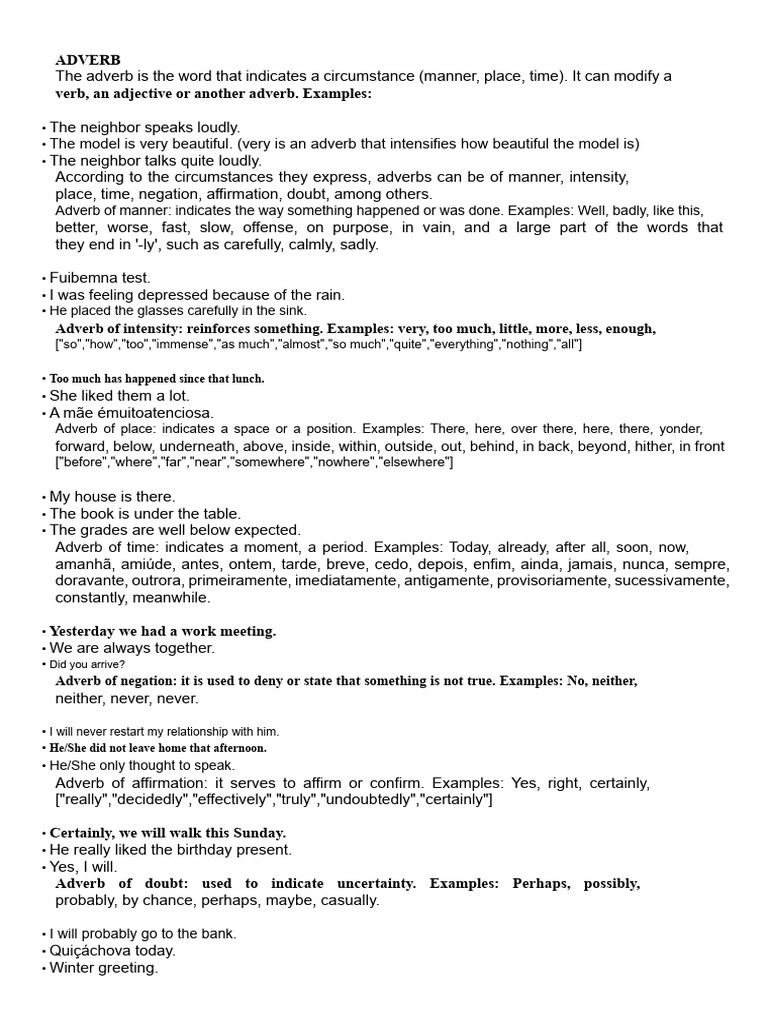 Adverbs | PDF | Adverb | Adjective