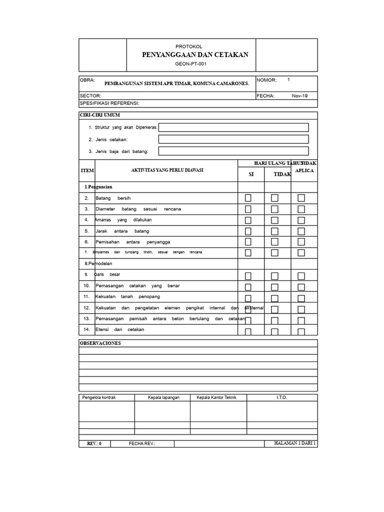 Protokol Pembangunan Sistem APR Timar | PDF
