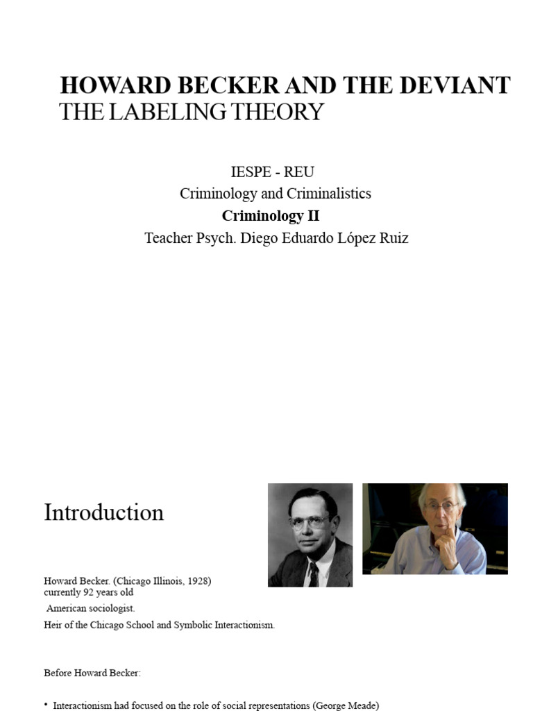 Becker's Labeling Theory Explained | PDF | Deviance (Sociology ...