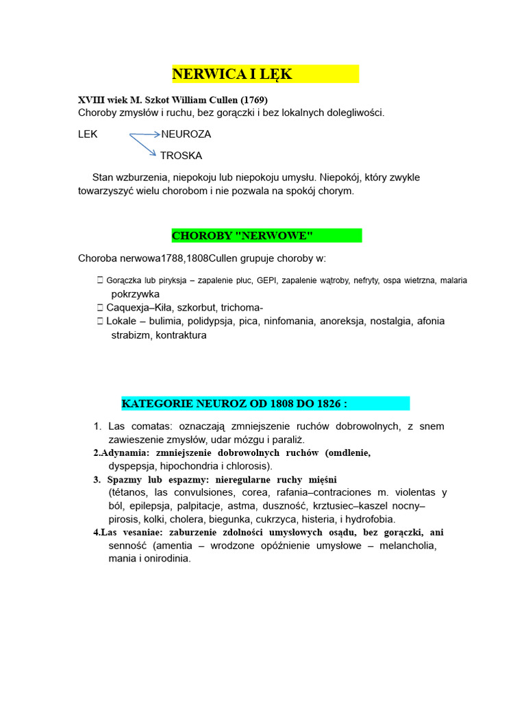 Neuroza - Linia Czasu | PDF