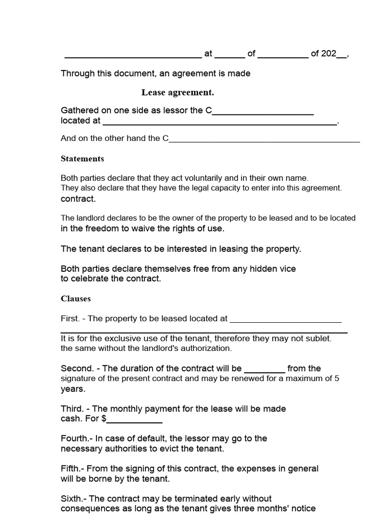 Simple Lease Agreement | PDF