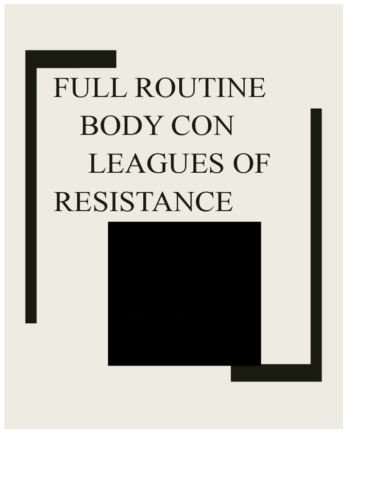 Full Body Resistance Workout Routine | PDF | Arm | Anatomical Terms Of ...