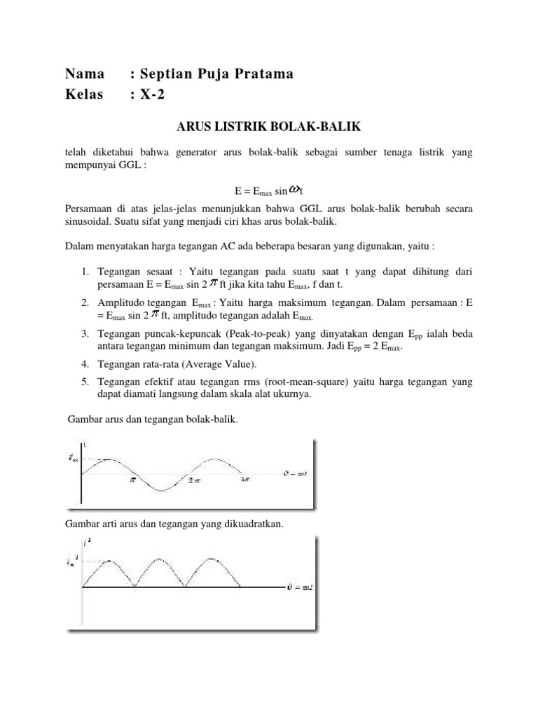 Contoh Soal Generator Arus Bolak Balik Berbagi Contoh Soal