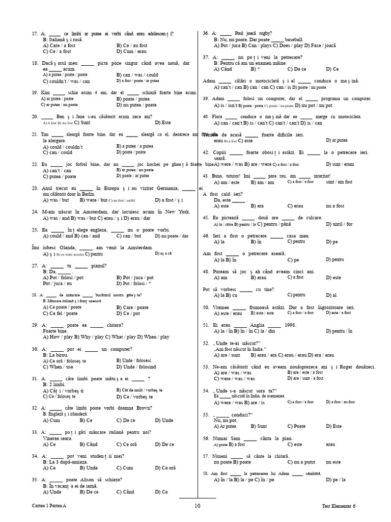 Teste de Gramatică-13 PDF | PDF