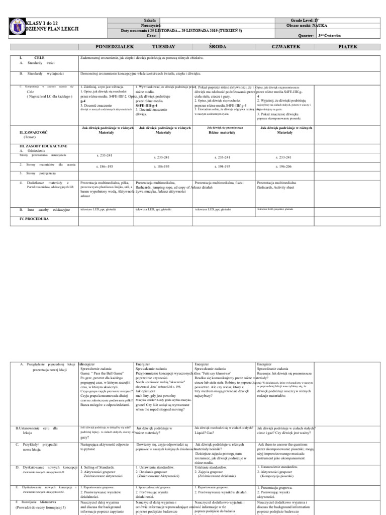 DLL - Science 4 - Q3 - W5 | PDF