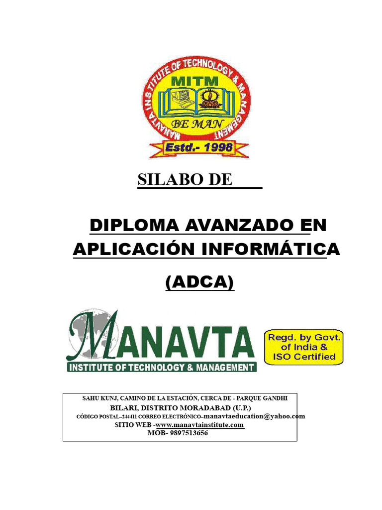 Diploma Avanzado en Aplicación Informática | PDF | Informática