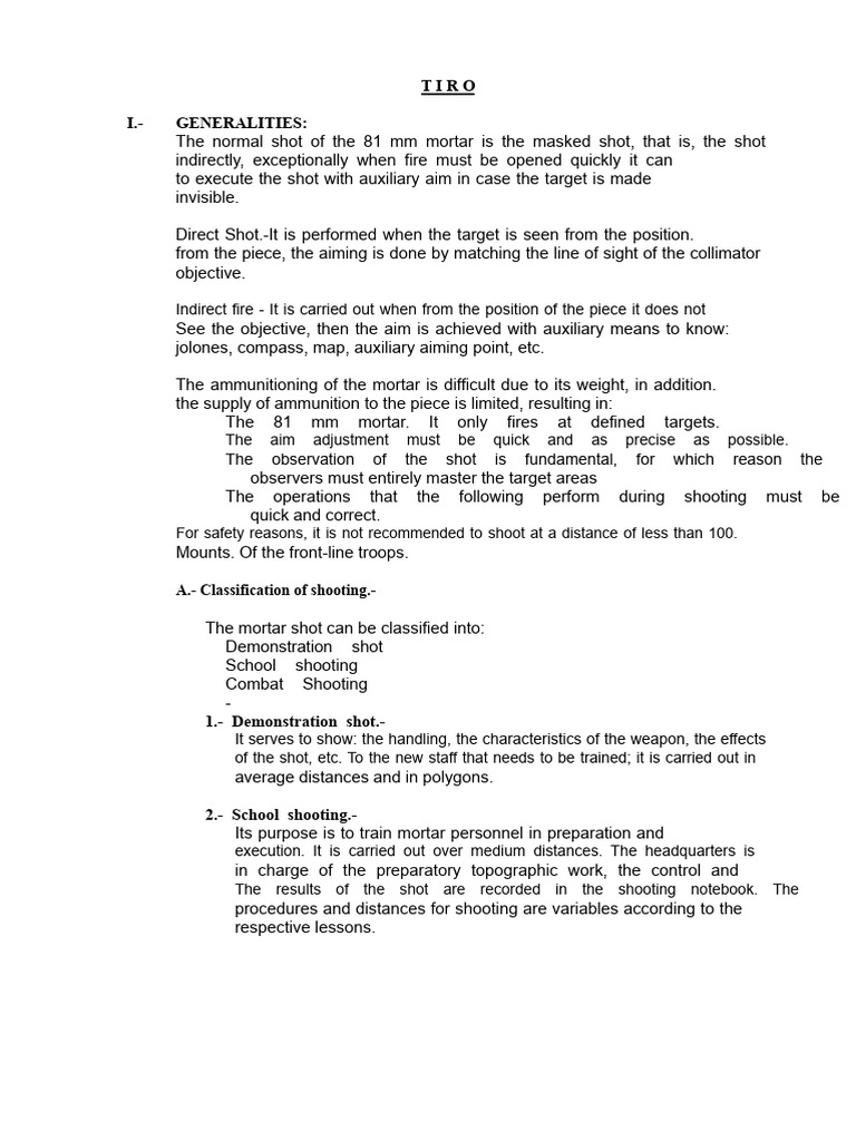 Instruction of Infantry Mortars | PDF | Mortar (Weapon) | Compass