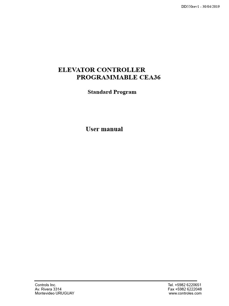 Elevator Controller User Manual | PDF | Inductor | Electromagnetic ...