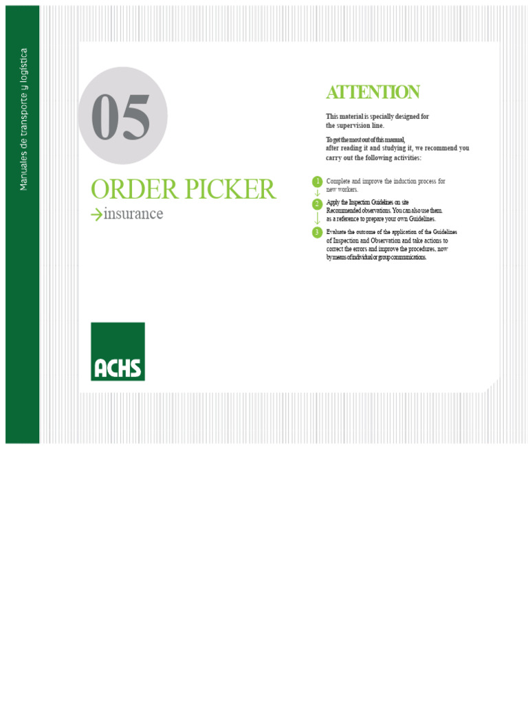 Order Picker Safety and Risk Control Guide | PDF | Forklift | Pallet