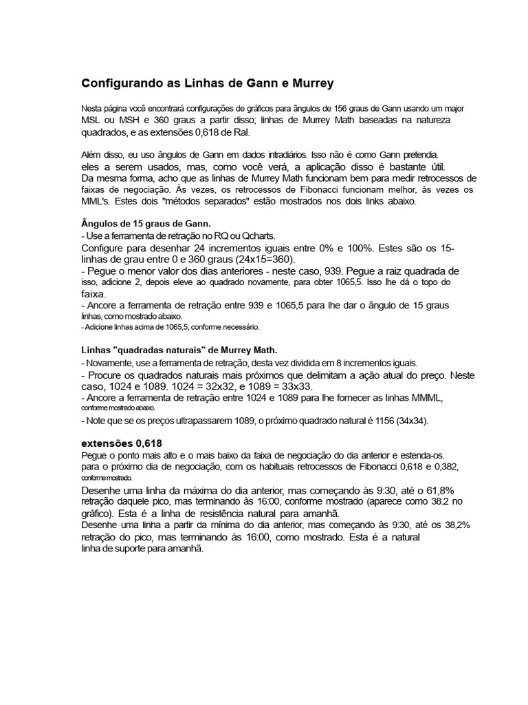 Configuração de Gann e Murrey Math | PDF | Tempo | Terra