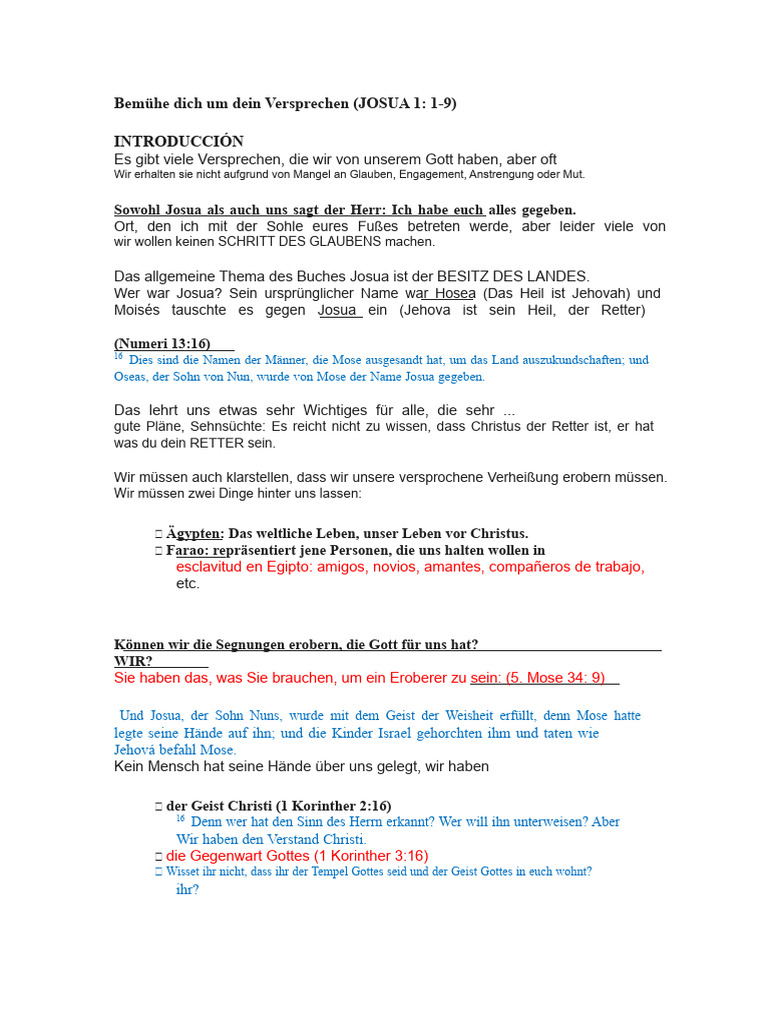 Setze Dich Für Dein Versprechen Ein | PDF