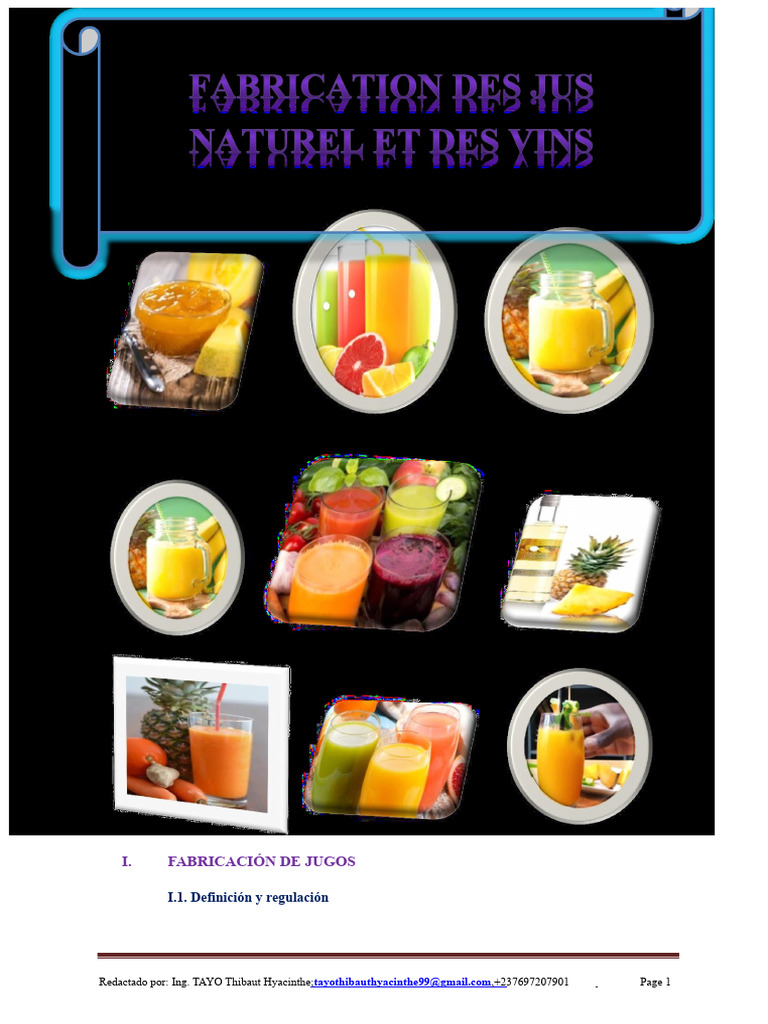Plan de Negocio para La Fabricación de Jugos Naturales y Vinos | PDF ...