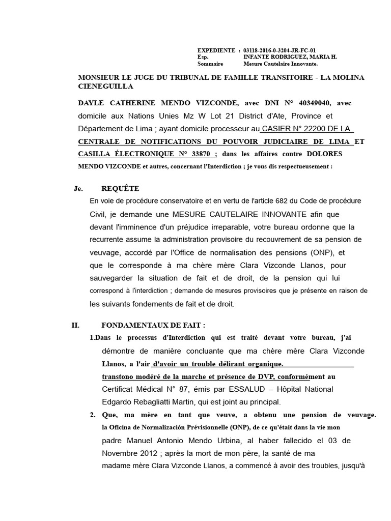 Mesure Conservatoire Innovante INTERDICTION ONP | PDF