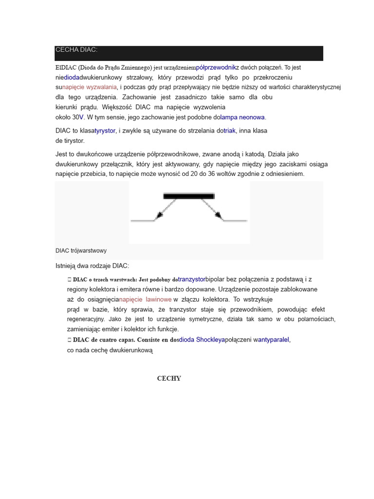 Charakterystyka Diac | PDF