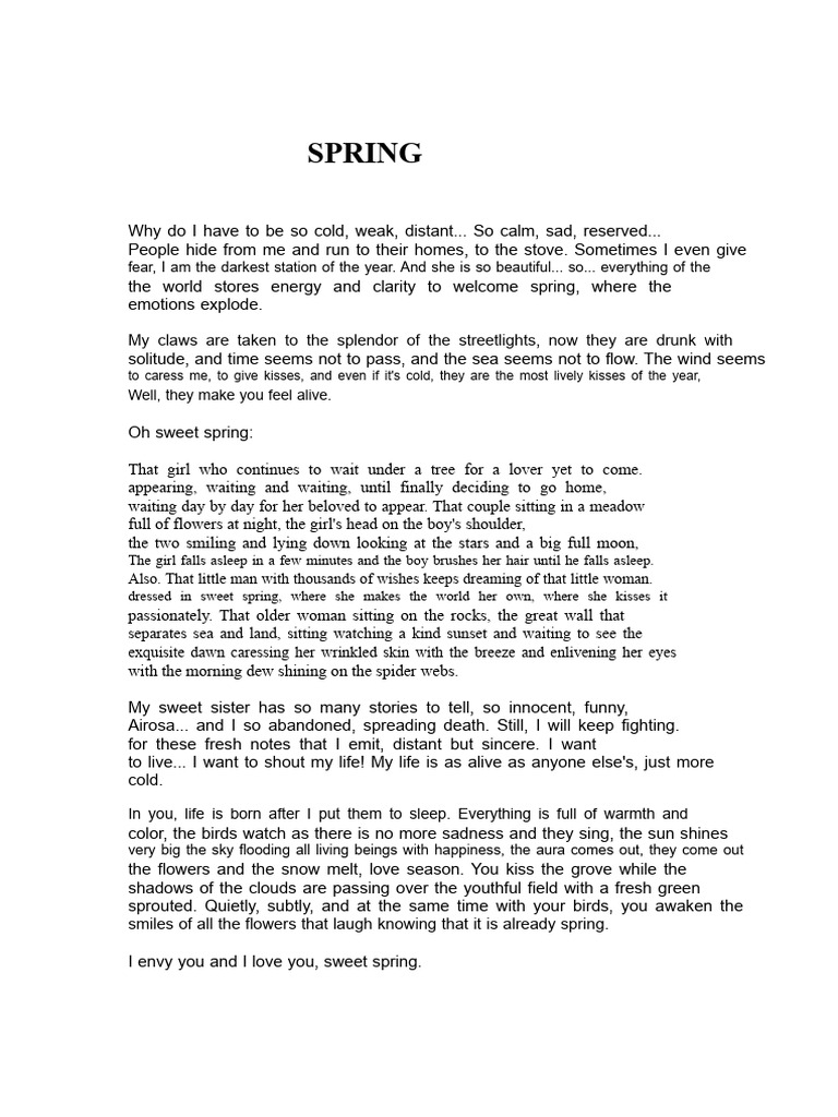 Embracing the Beauty of Spring | PDF