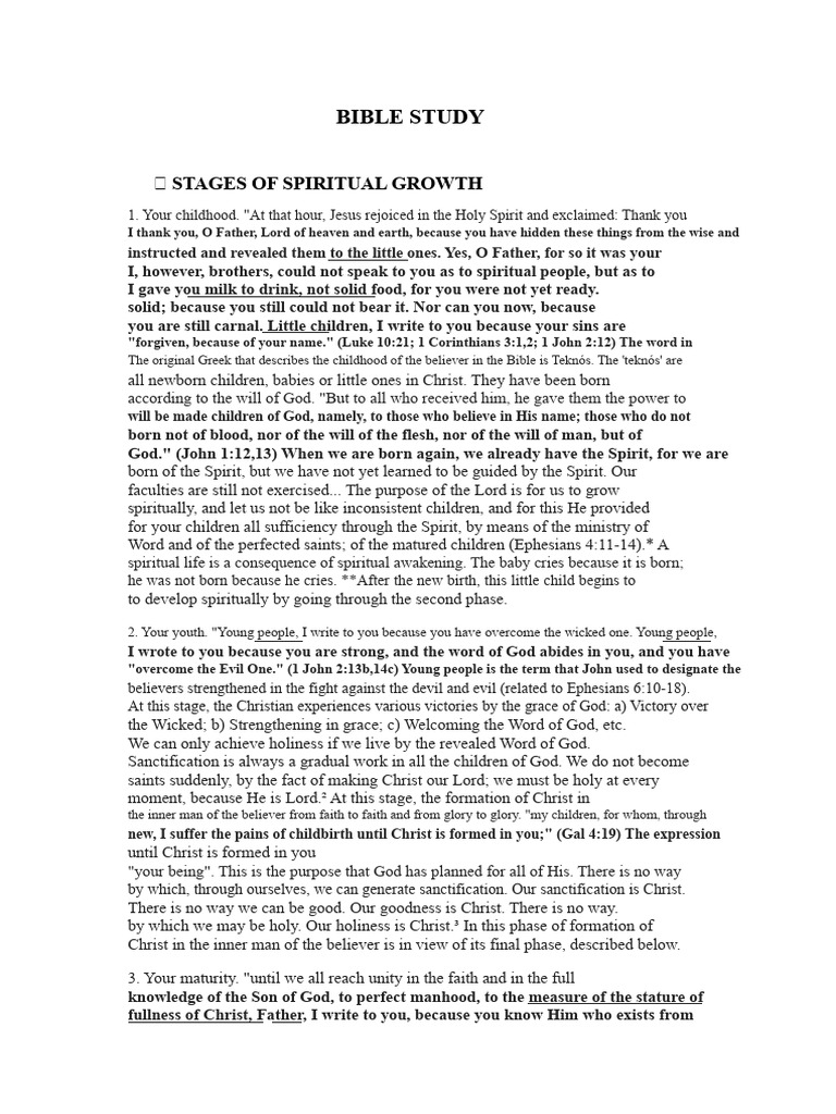Stages of Spiritual Growth in Christ | PDF | Glory (Religion) | Jesus