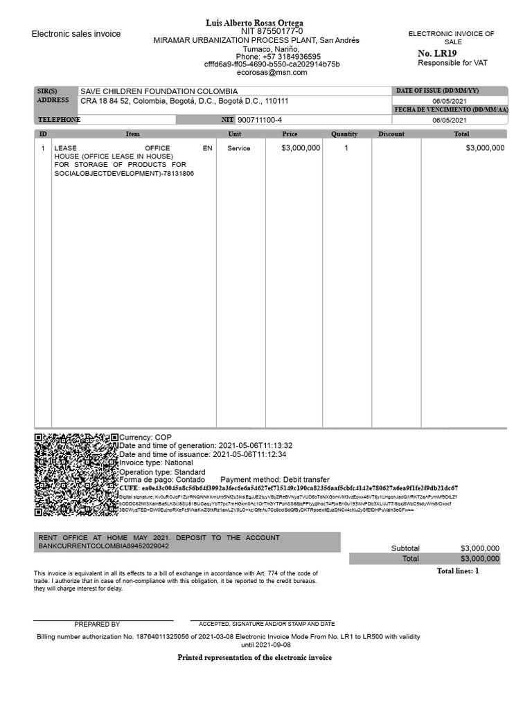 Invoice - Warehouse Rental | PDF | Invoice | Banking
