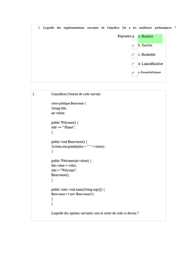 Performances et erreurs en Java : Analyse de code | PDF | Java (Langage ...