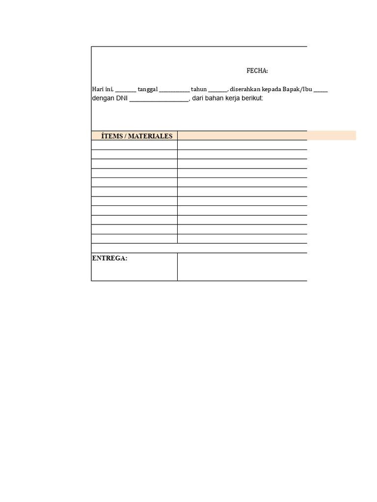 Nota Pengiriman Barang dan Rincian | PDF