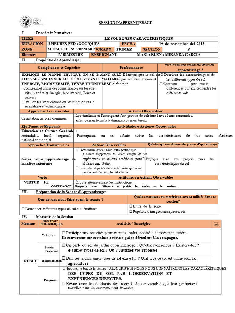 Caractéristiques des Types de Sols | PDF | Sol (pédologie) | Apprentissage