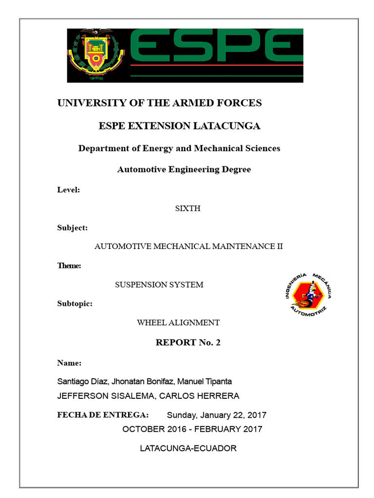 Wheel Alignment in Automotive Maintenance | PDF | Steering | Mechanical ...