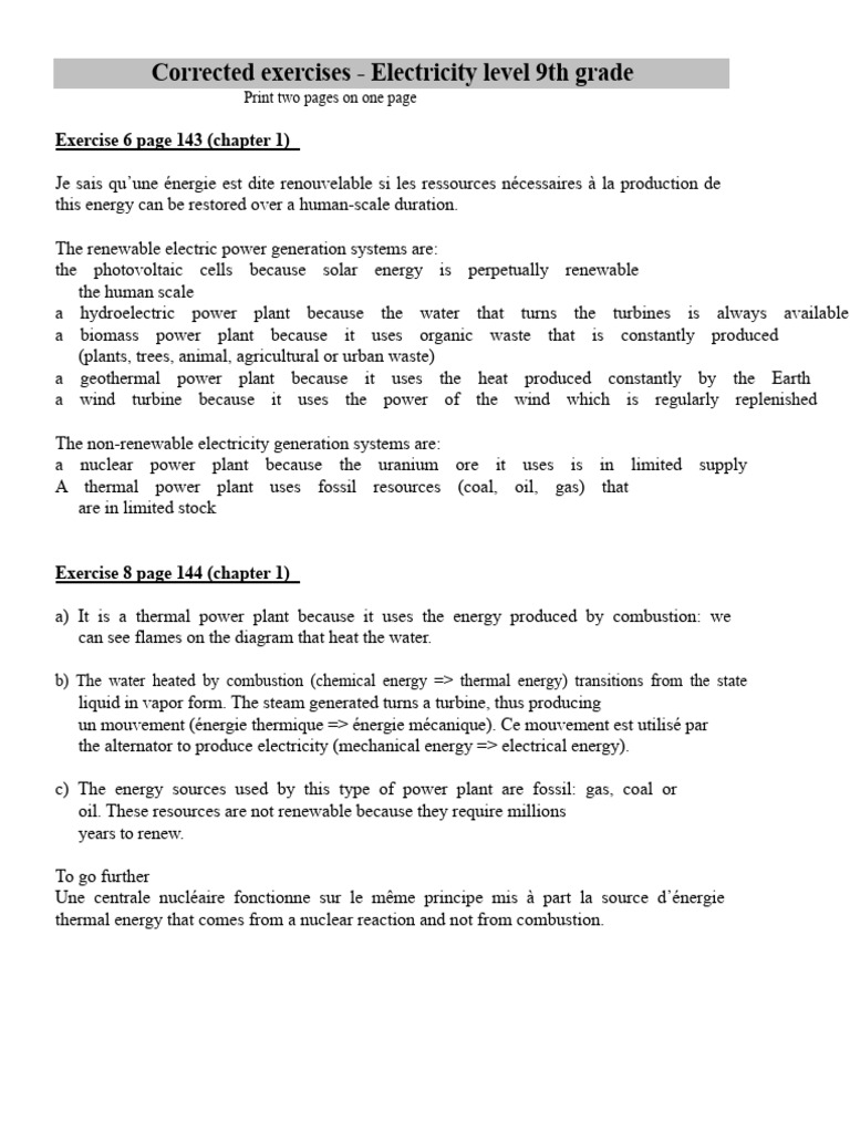 3rd_electricity_i_exercise_solution_v3.0.pdf | PDF | Power Station | Water