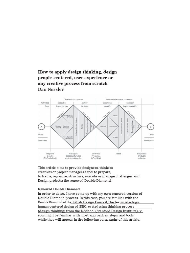 Mastering the Renewed Double Diamond Process | PDF | Design Thinking ...