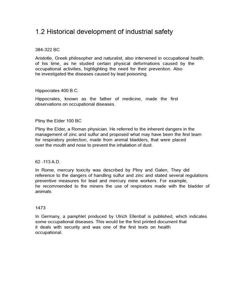 History of Industrial Safety Development | PDF | Occupational Safety ...