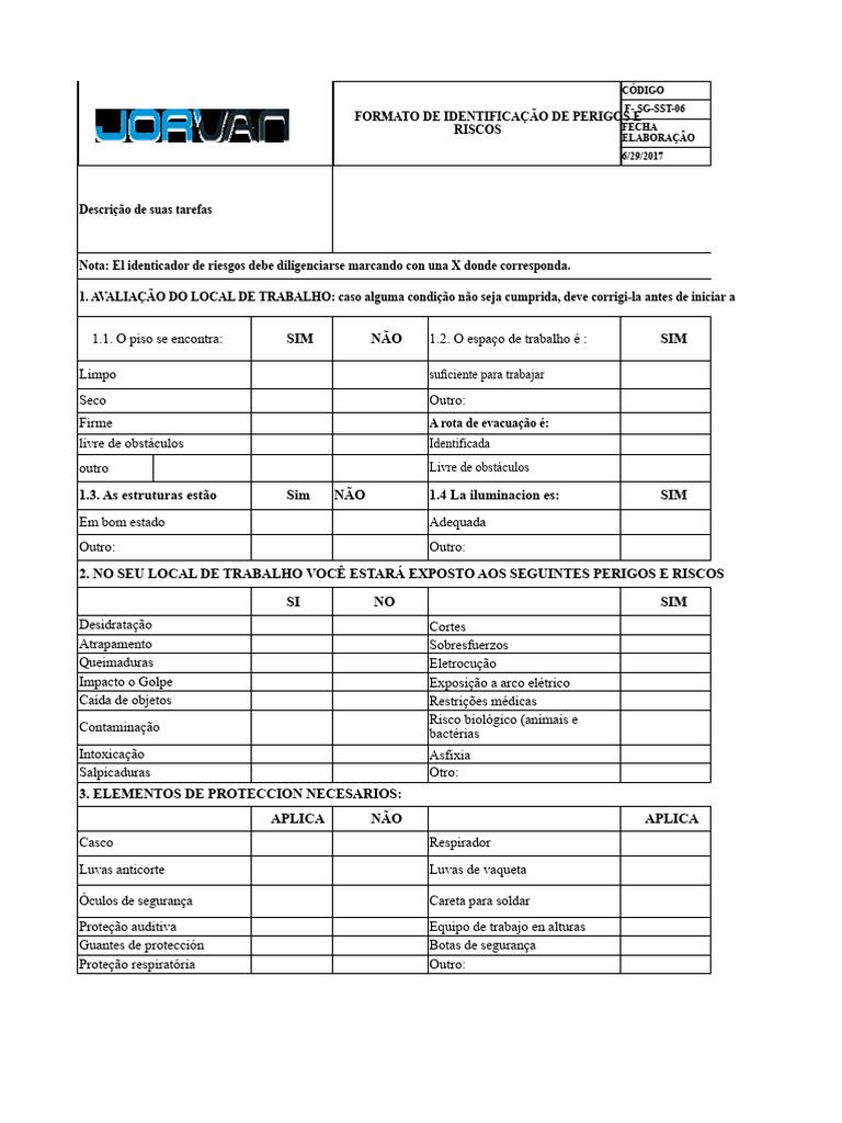 Identifica o De Perigos E Riscos No Trabalho PDF