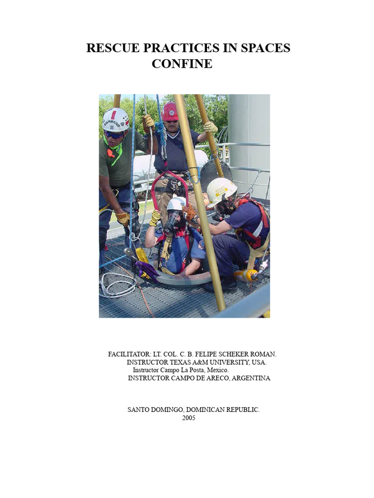 Confined Space Rescue Techniques Guide | PDF | Combustion | Oxygen