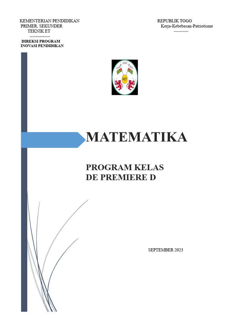 Program Pendidikan Matematika Togo 2023 | PDF