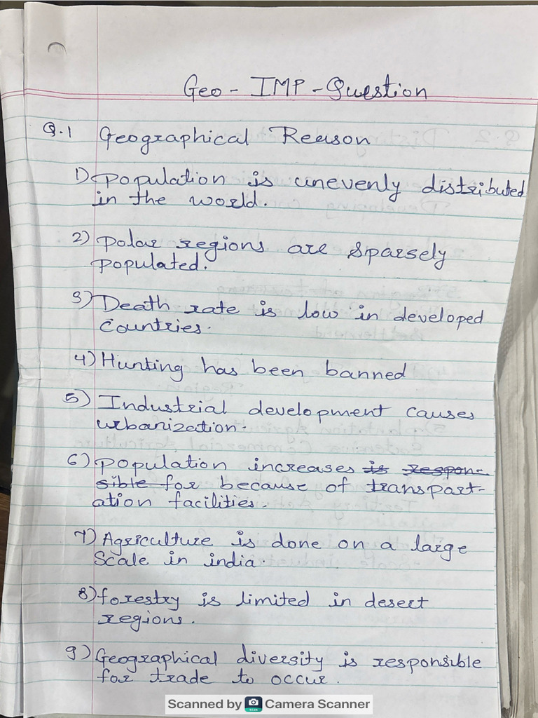 Geography (IMP Question) | PDF