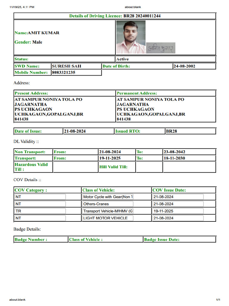 Amit G DL-1 | PDF