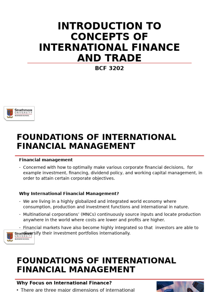 International Finance and Trade Concepts | PDF | Euro | Economics