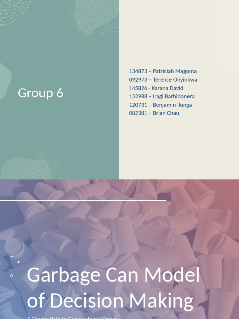 Garbage Can Model of Decision Making | PDF | Decision Making | Net ...