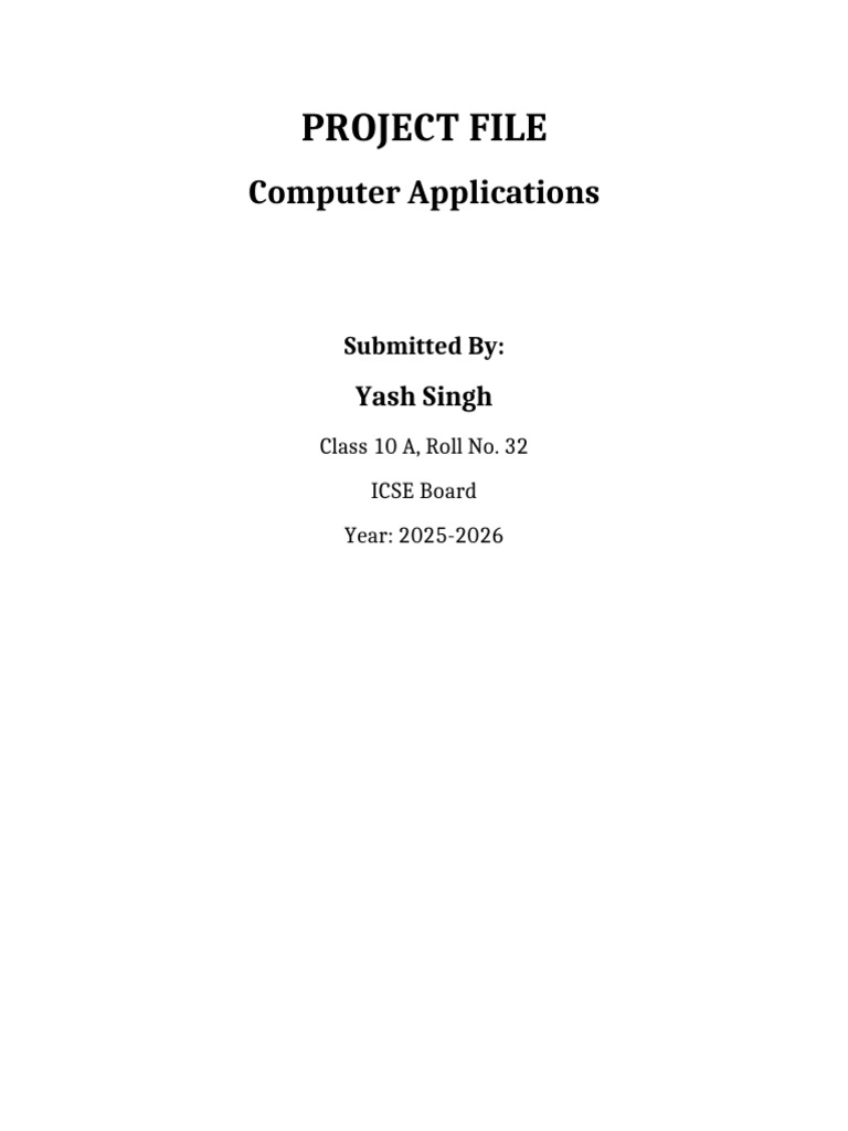 Java Project Yash Singh Final | PDF