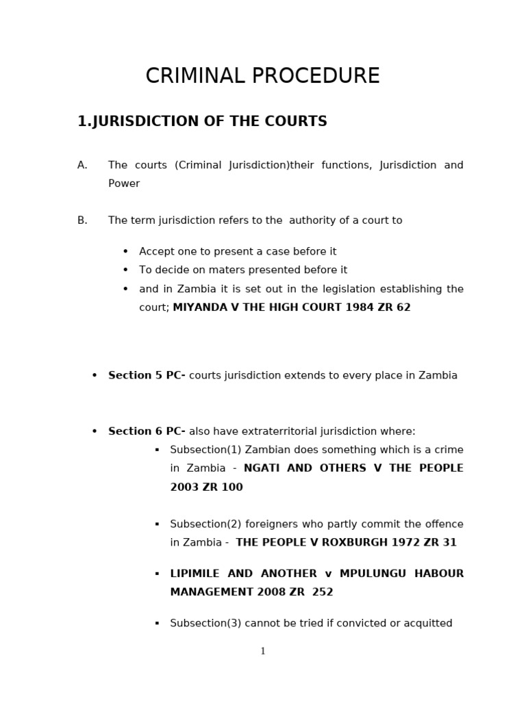 Zambian Criminal Procedure Overview | PDF | Bail | Arrest Warrant