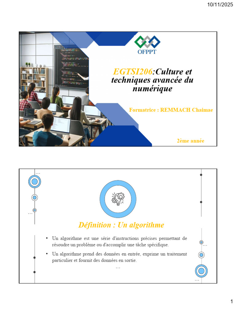 Introduction aux algorithmes et programmes | PDF | Programme ...